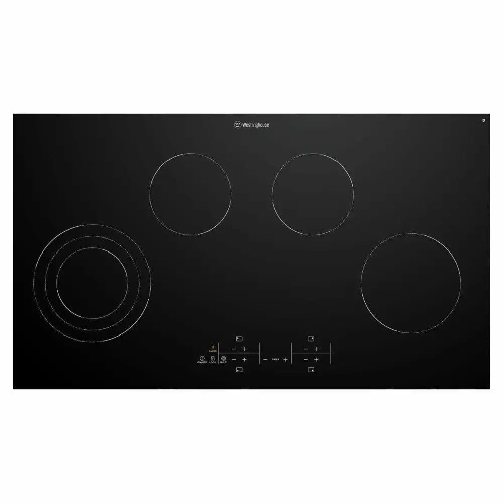 Westinghouse WHC943BC 90cm 4 Zone Ceramic Cooktop - Premium Electric Stove Top for Modern Kitchens | Perfect for Cooking, Boiling & Simmering | Ideal for Home Chefs & Family Meals