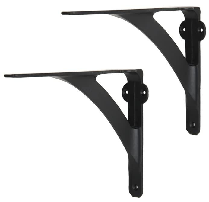 Heavy Duty Black Iron Shelf Brackets for 6