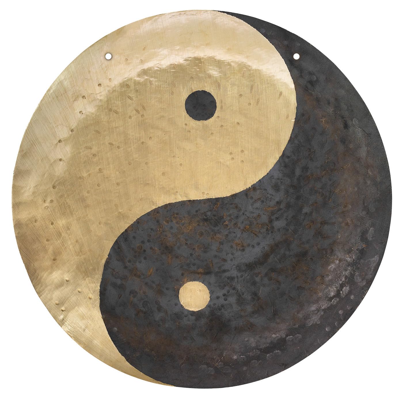 Handcrafted Bronze Taoist Breeze Gongs with Hanging Rope & Mallet - Perfect for Yoga Studios, Meditation, Feng Shui & Sound Healing - Ideal Gift for Spiritual Practitioners & Celebrations (Yin Yang Harmony)