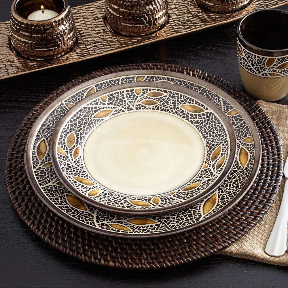 Alexandria 4-Piece Dinner Plate Set - Elegant Porcelain Plates for Formal Dining, Entertaining & Everyday Use