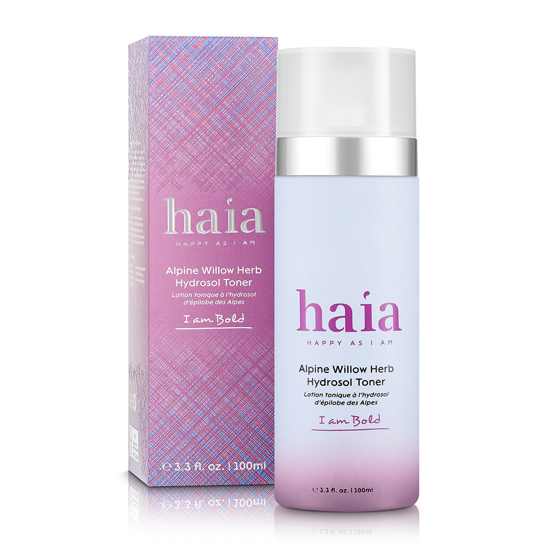 Haia I Am Bold Alpine Willow Herb Hydrosol Toner - Organic Facial Toner for Sensitive Skin, Hydrating & Soothing, Vegan Skincare for Daily Use & After Sun Care