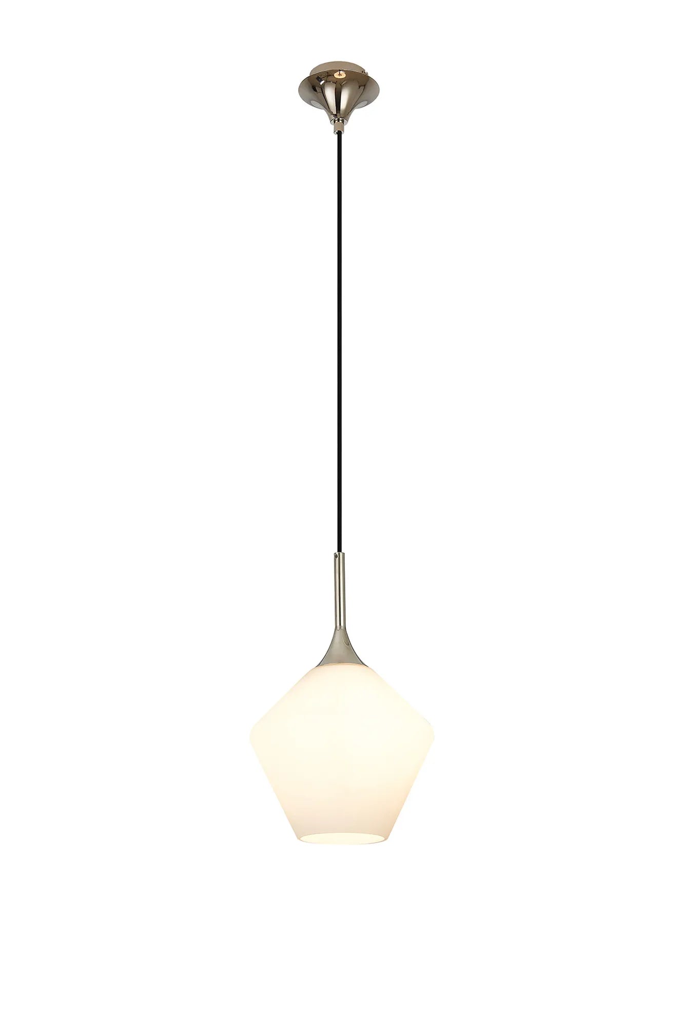 Benalla Single Pendant Light Fixture - Diamond Glass Shade with E27 Socket in Multiple Finish Options - Perfect for Dining Room, Kitchen Island or Bedroom Lighting