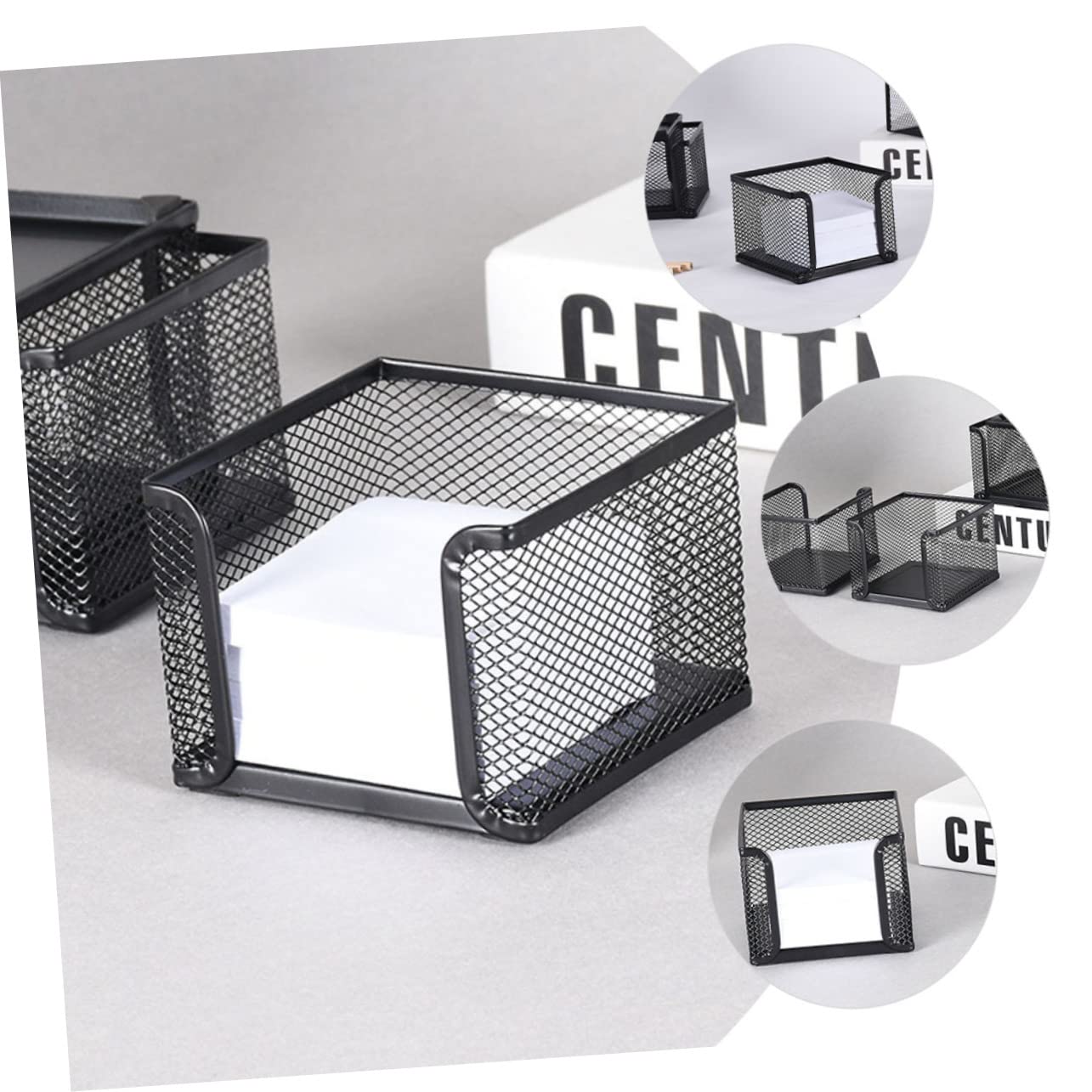 Metal Memo Paper Holder - Durable Notepad Case & Organizer for Office, Home, or School - Perfect for Sticky Notes, Index Cards, and Small Documents