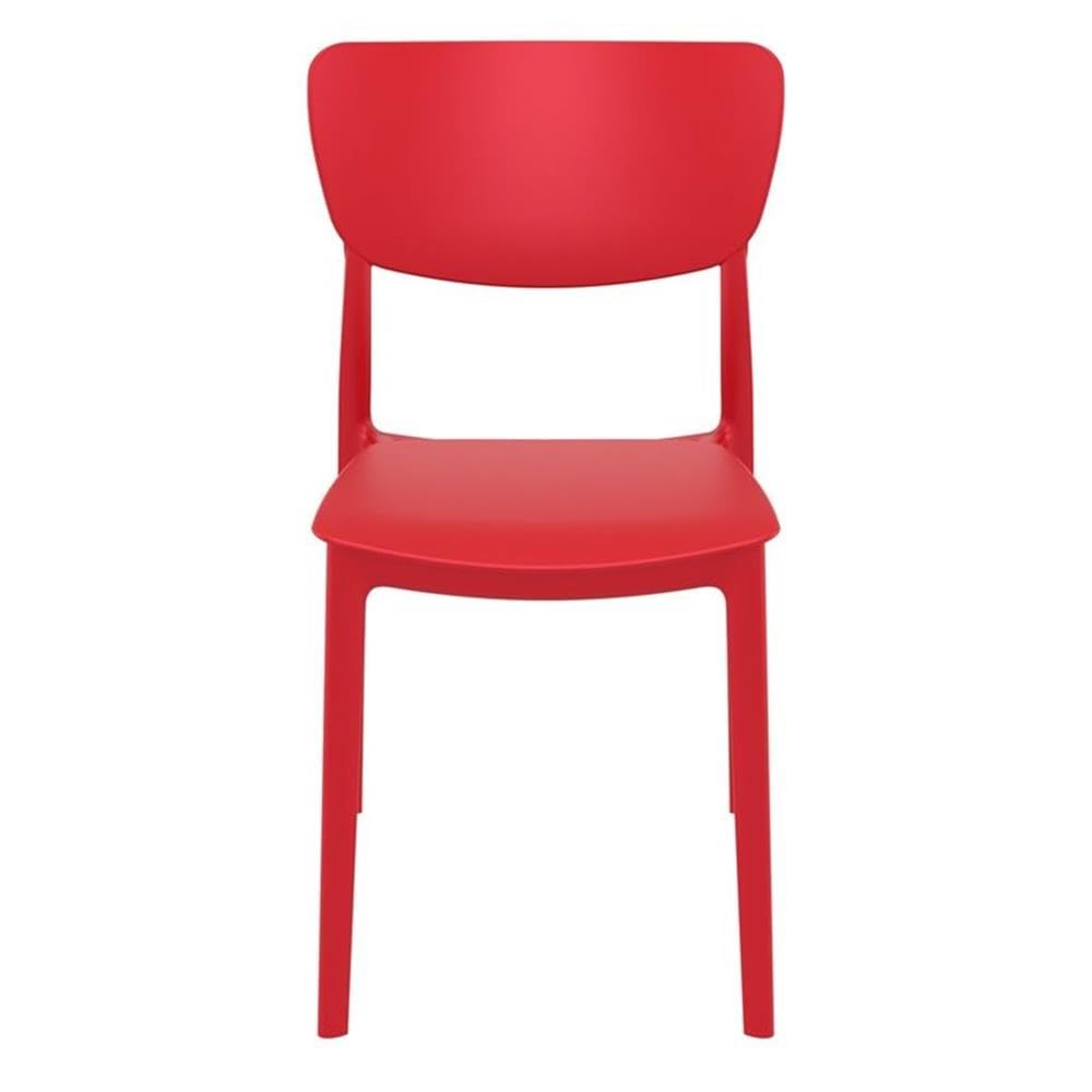 Premium Red Outdoor Dining Chairs Set of 2 - Weather-Resistant Patio Furniture for Garden, Poolside & Backyard Relaxation