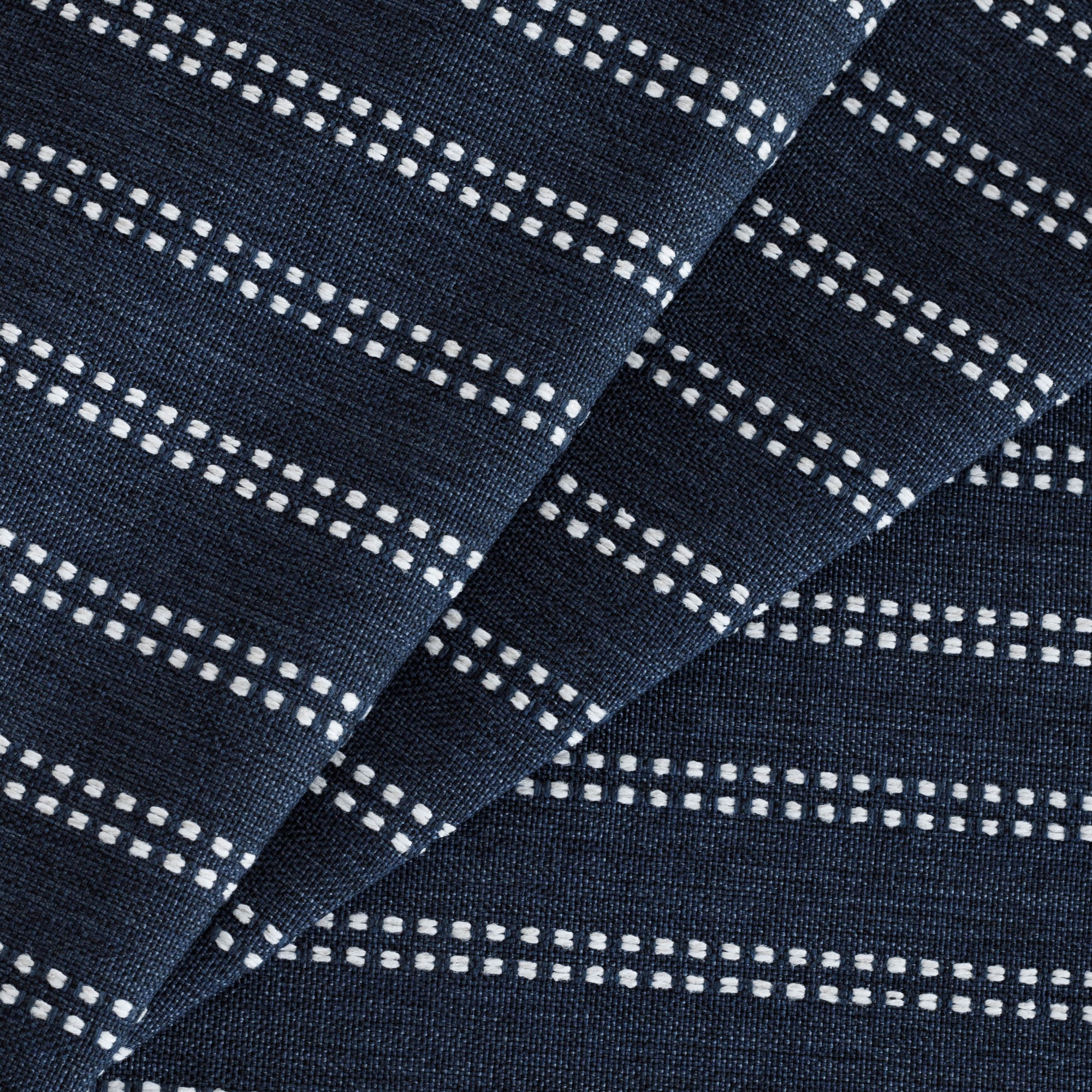 Premium Elodie Stripe Fabric - 100% Cotton Indigo Blue Fabric for Upholstery, Curtains & Home Decor | Perfect for DIY Sewing Projects & Crafting