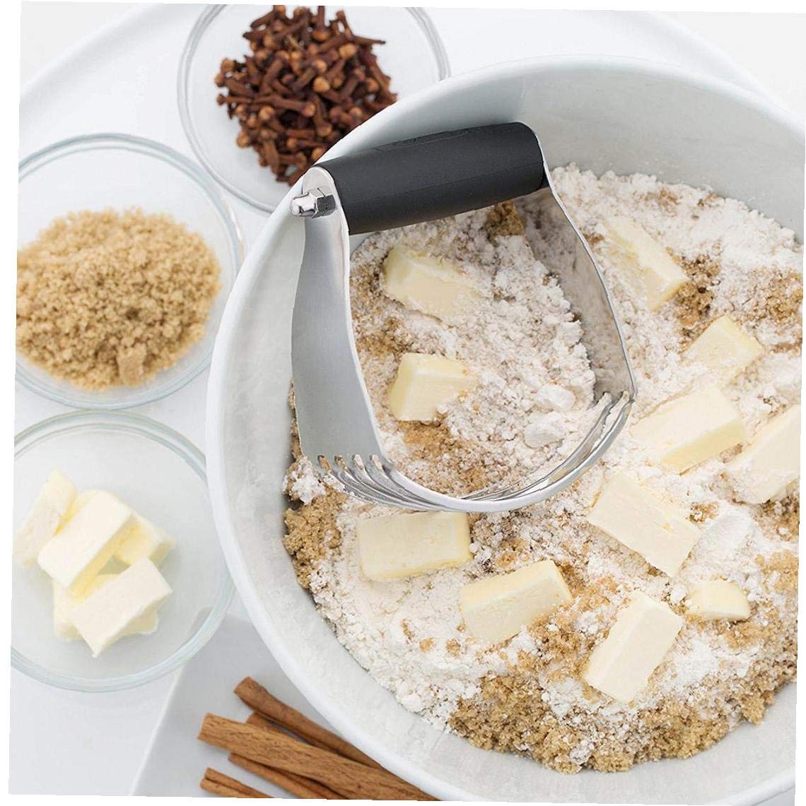 Professional Stainless Steel Pastry Dough Blender - Heavy Duty Baking Cutter with Sharp Blades for Pie Crust, Cookies & Pastry Making - Perfect for Home Bakers & Professional Chefs