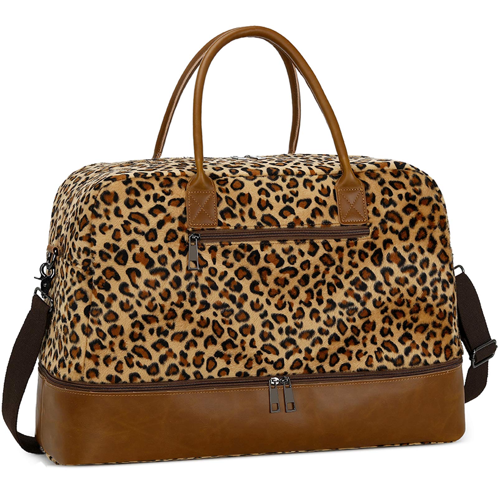 Stylish Canvas Weekender Duffel Bag for Women & Men - Perfect Overnight Travel Carry-On Tote for Gym, Weekend Getaways & Business Trips
