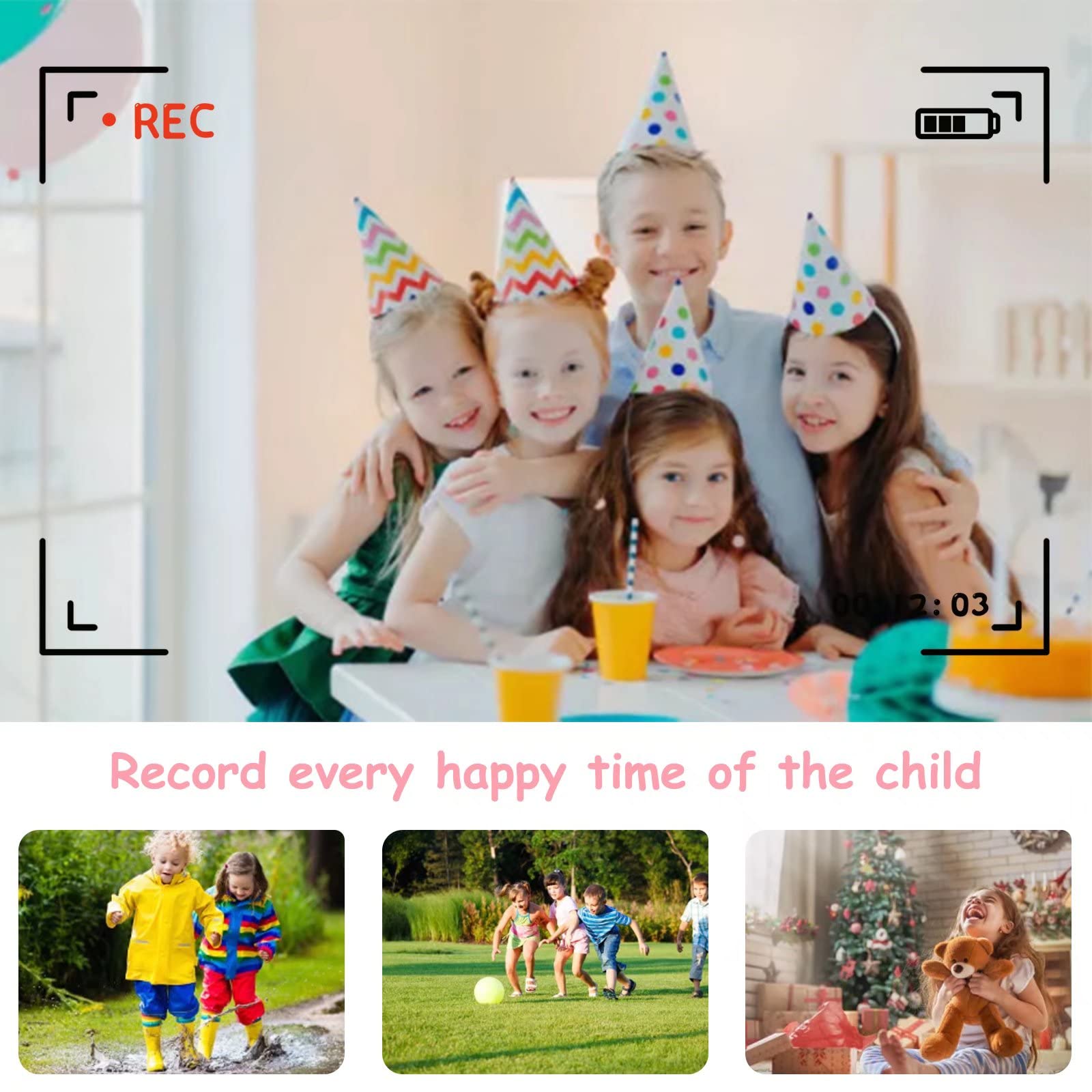 HD 1080P Mini Kids Camera Toy with 2.0 Inch Screen - Perfect Birthday Gift for Children, Video Recorder with Language Switching - Great for Travel, Learning & Creative Play