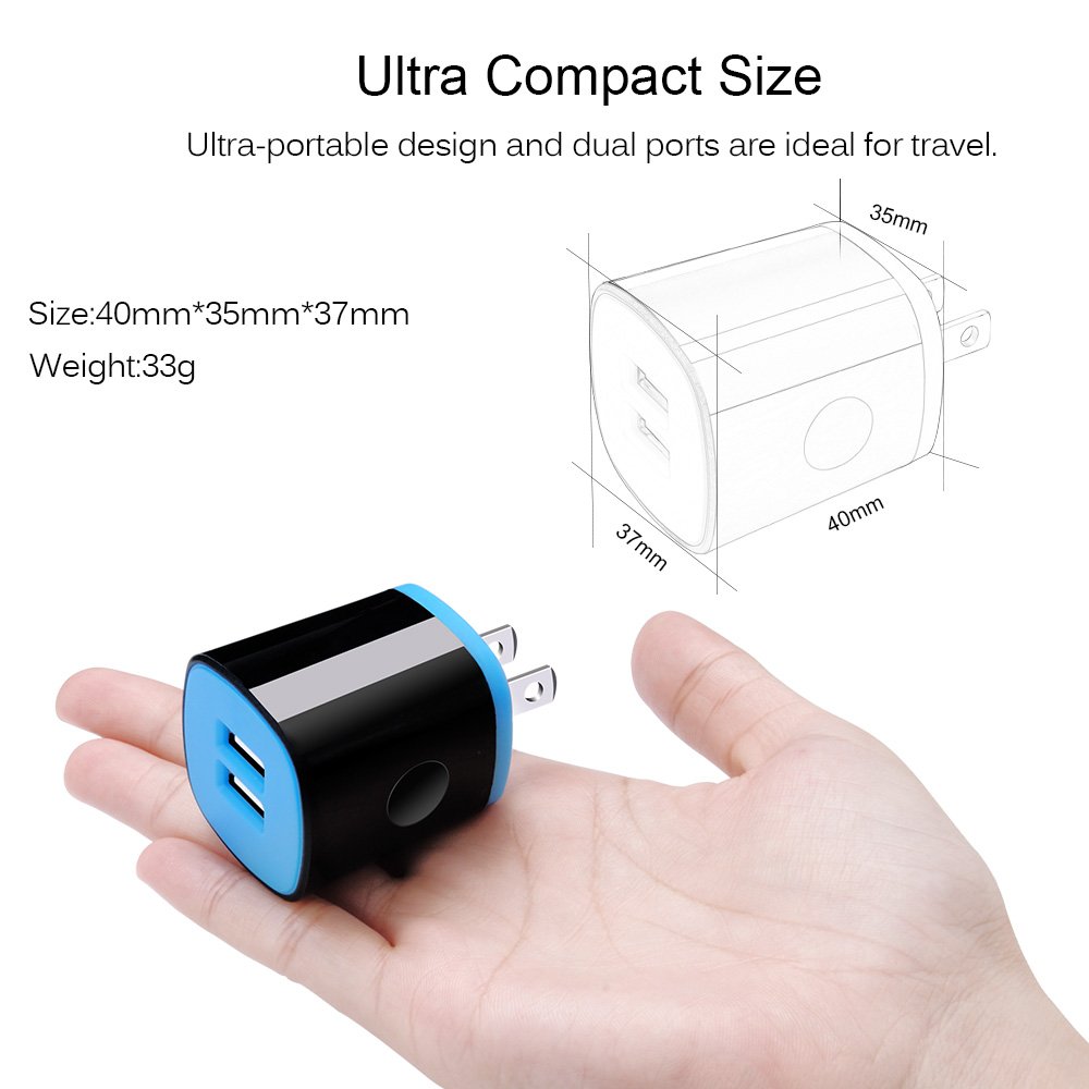 Fast Charging USB C Wall Charger for Moto G Pure/G Play/G Power/G Stylus 5G & More | 2-Port Adapter with 6FT USB C Cable | Perfect for Home, Office & Travel