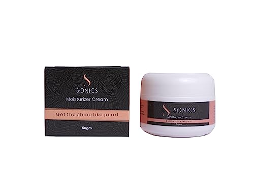 Sonics Moisturizer Cream with Aloe Vera, Vitamin E & Shea Butter - 2 Pack (50g Each) - Hydrating & Nourishing for Dry Skin - Perfect for Daily Face & Body Care