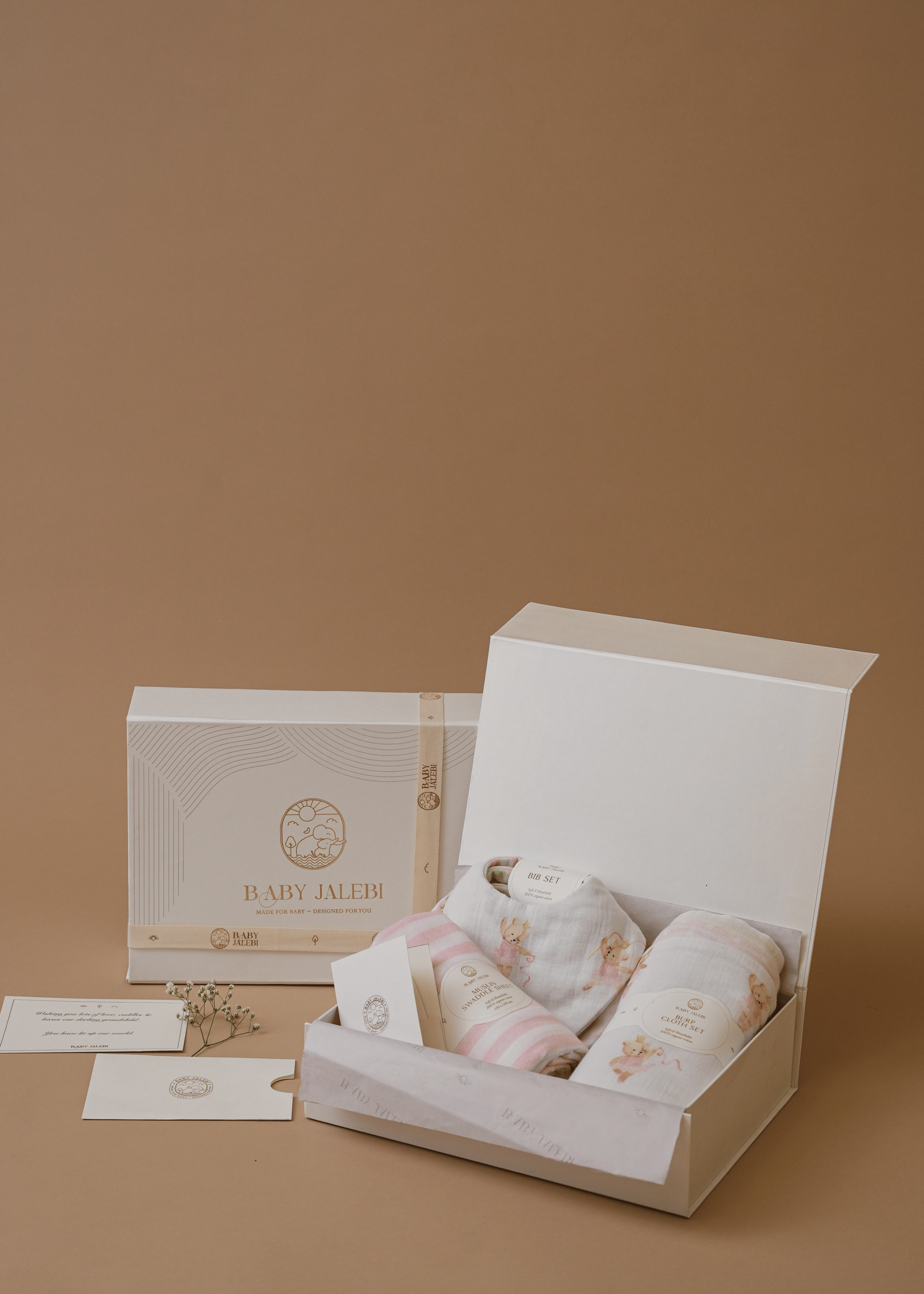 Prima Bear Essentials Gift Box - Premium Teddy Bear & Accessories Set for Kids | Perfect for Birthdays, Baby Showers & Nursery Decor