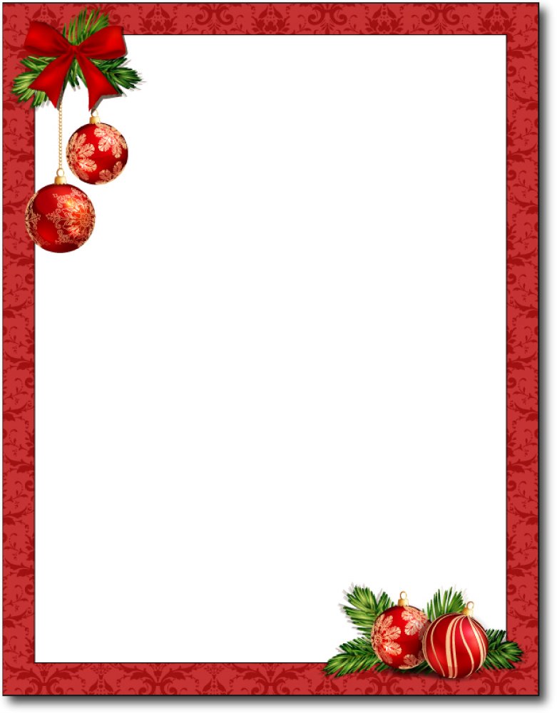 Festive Red Christmas Bulbs Decorative Stationery Paper - 80 Sheets for Holiday Cards, Gift Tags & DIY Crafts