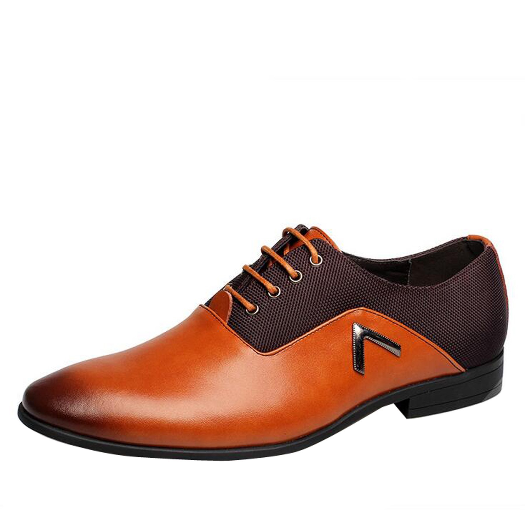 Men's Pointed Toe Oxford Dress Shoes - Genuine Leather Business Formal Loafers Slip On - Perfect for Office, Wedding & Professional Events