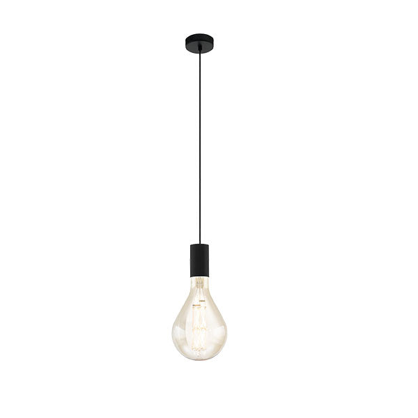 Eglo Tavistock ES Black Pendant Light - Modern Hanging Fixture for Dining Room, Kitchen Island & Bedroom Lighting