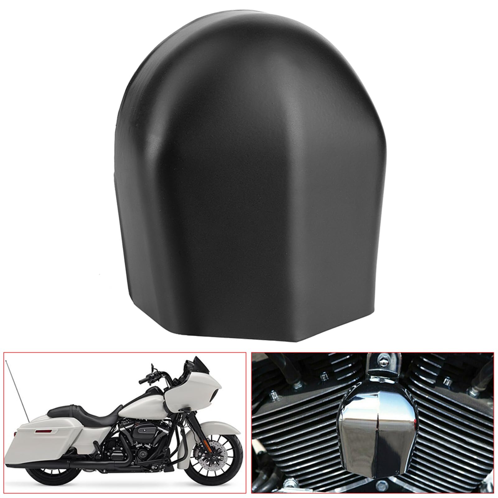 Round Horn Cover for Motorcycle - Replacement Horn Cover Compatible with Touring Models (1993-2018) - Matte Black Finish - Enhances Bike Aesthetics & Protects Stock Horns - Ideal for Cruisers, Road Trips & Motorcycle Customization