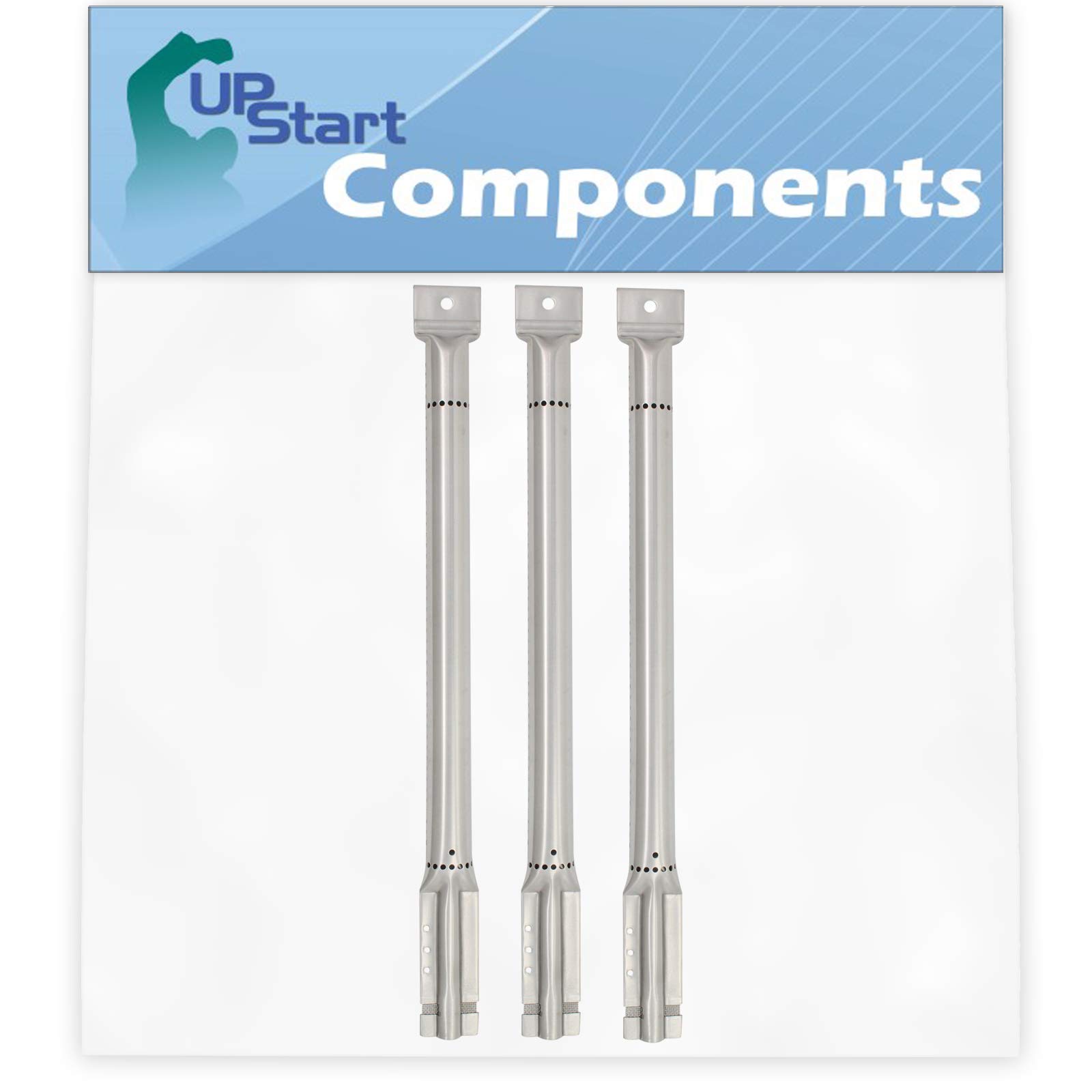 UpStart Components 3-Pack Stainless Steel BBQ Gas Grill Tube Burner Replacement Parts - Compatible with Nexgrill 720-0433 - Perfect for Outdoor Grilling, Backyard Barbecues & Camping Cookouts