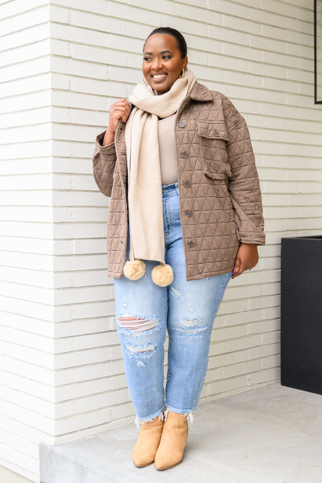 Coming Back Home Jacket in Mocha - Cozy Fleece Lined Hooded Jacket for Women & Men | Perfect for Outdoor Activities, Travel & Casual Wear
