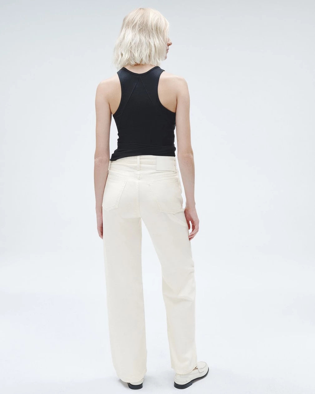 Featherweight Logan Wide Leg Pants in Ecru - Comfortable & Stylish for Casual Wear & Office Outfits