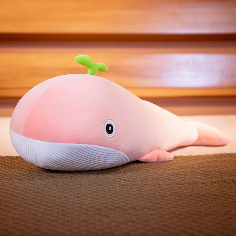 60/120cm Adorable Blue Whale Plush Toy - Soft Stuffed Animal Shark Doll for Kids, Cute Ocean Themed Gift for Girls & Boys | Perfect for Bedroom Decor, Birthday Presents and Christmas Gifts