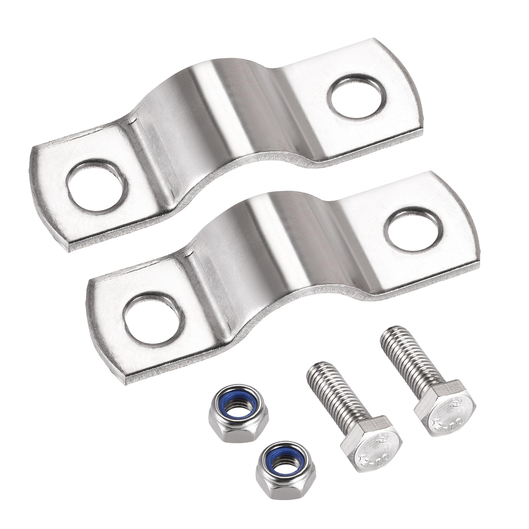 304 Stainless Steel Pipe Bracket Clamp - Wall/Ceiling Mount Support for 35mm Pipes | HVAC, Plumbing & Industrial Pipe Fixing Solution
