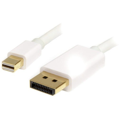 2M (6 FT) White Mini DisplayPort to DisplayPort Cable - High Speed 4K 60Hz Mini DP to DP Cable - 1x Mini DisplayPort (M) to 1x DisplayPort (M) - Perfect for Gaming, Home Theater & Office Setup