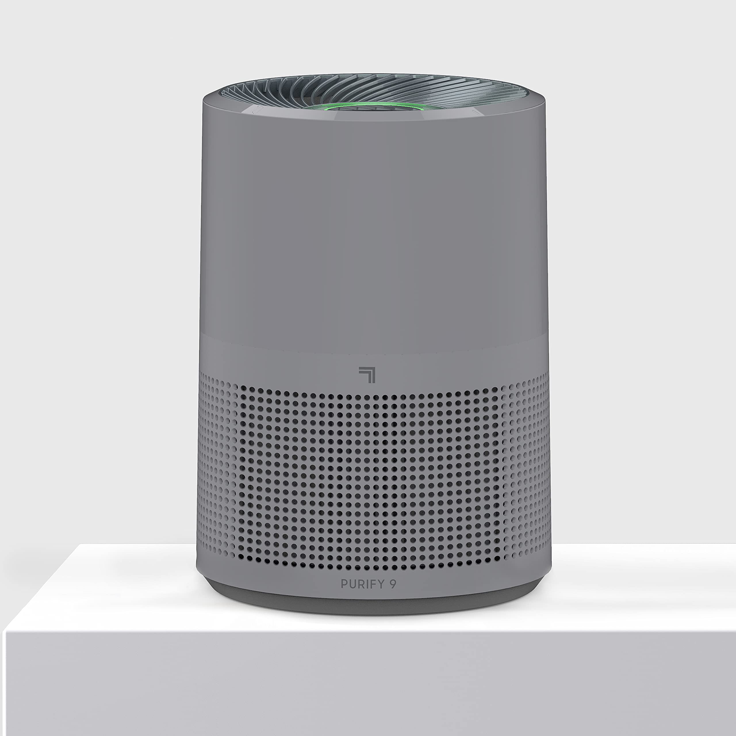 Sharper Image PURIFY 9 Whole Room Air Purifier with True HEPA Filter, Activated Carbon Filter & Air Quality Monitor - Eliminates Allergens, Dust, Pet Dander - Ideal for Home, Bedroom, Office, Nursery and Living Room