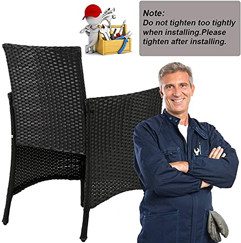 4-Piece Outdoor Patio Furniture Set - Rattan Wicker Sofa & Chairs Conversation Set with Coffee Table for Backyard, Lawn, Porch, Poolside, Balcony & Garden - Perfect for Relaxing, Entertaining & Outdoor Dining
