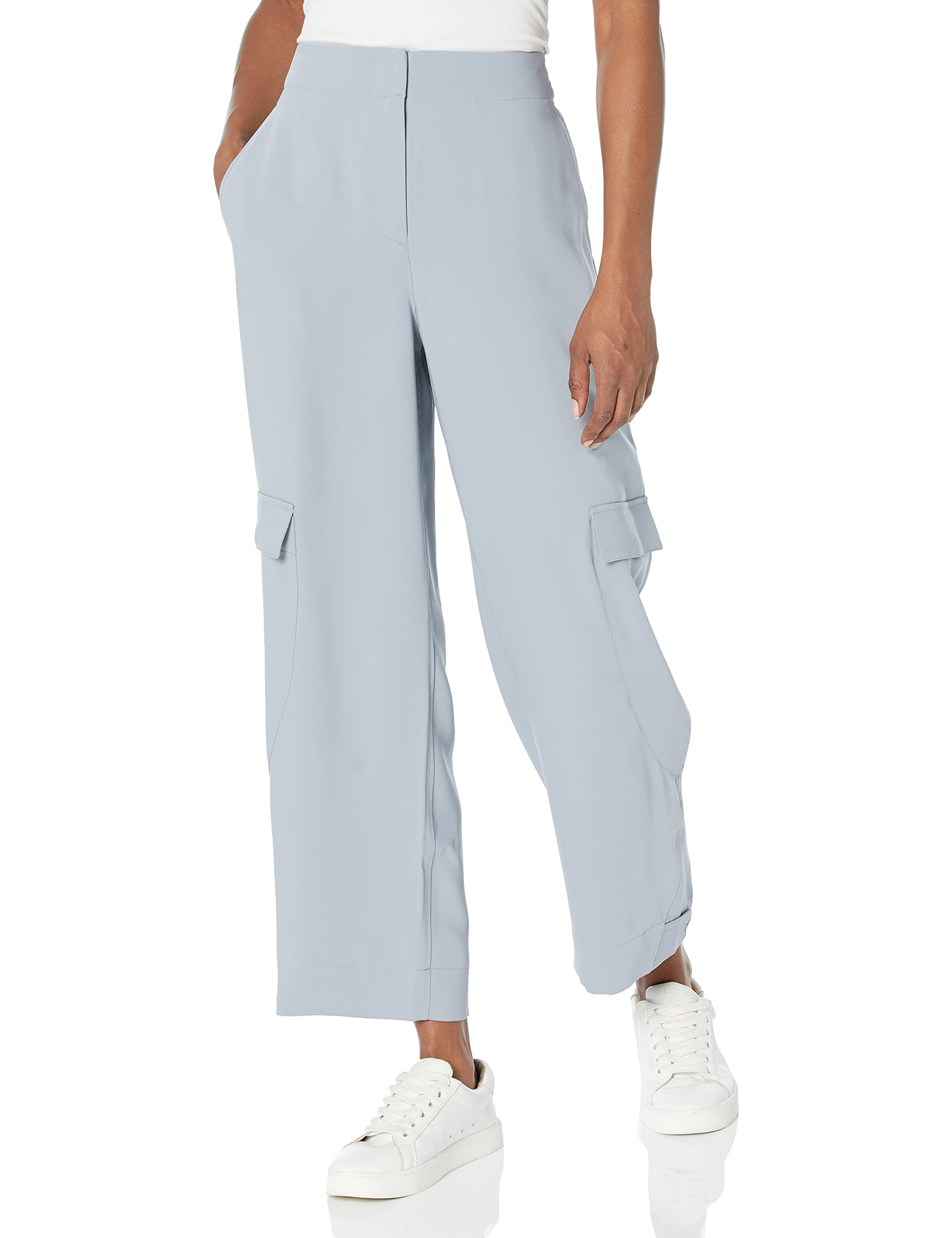 Club Monaco Women's Curved Seam Cargo Pants - Stylish & Comfortable Casual Trousers for Everyday Wear, Work & Travel