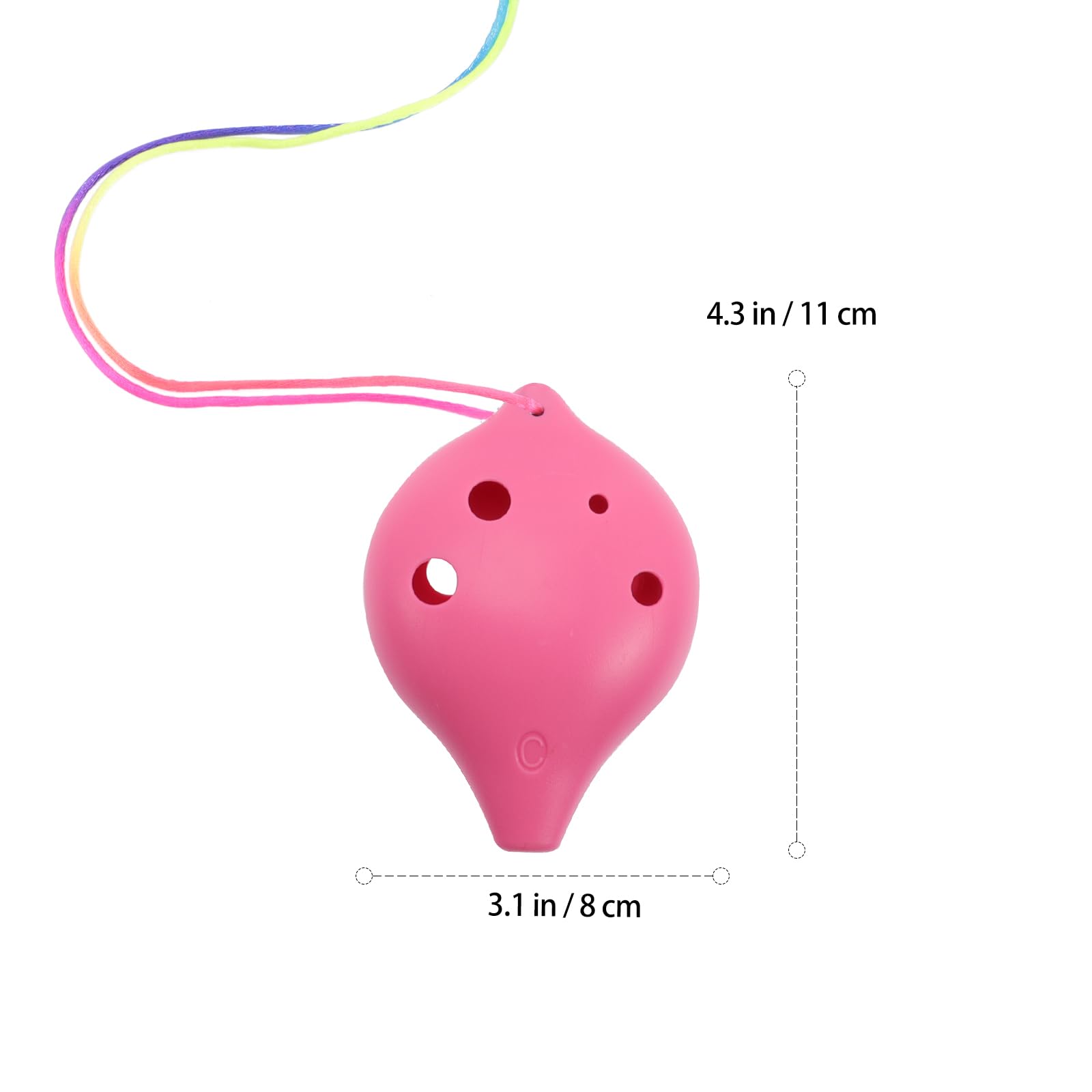 6-Hole Resin Ocarina Flute for Kids - Soprano Ceramic Mini Triple Ocarina - Portable Musical Instrument with Box Cover - Perfect for Beginners, Music Lovers & Gift Giving