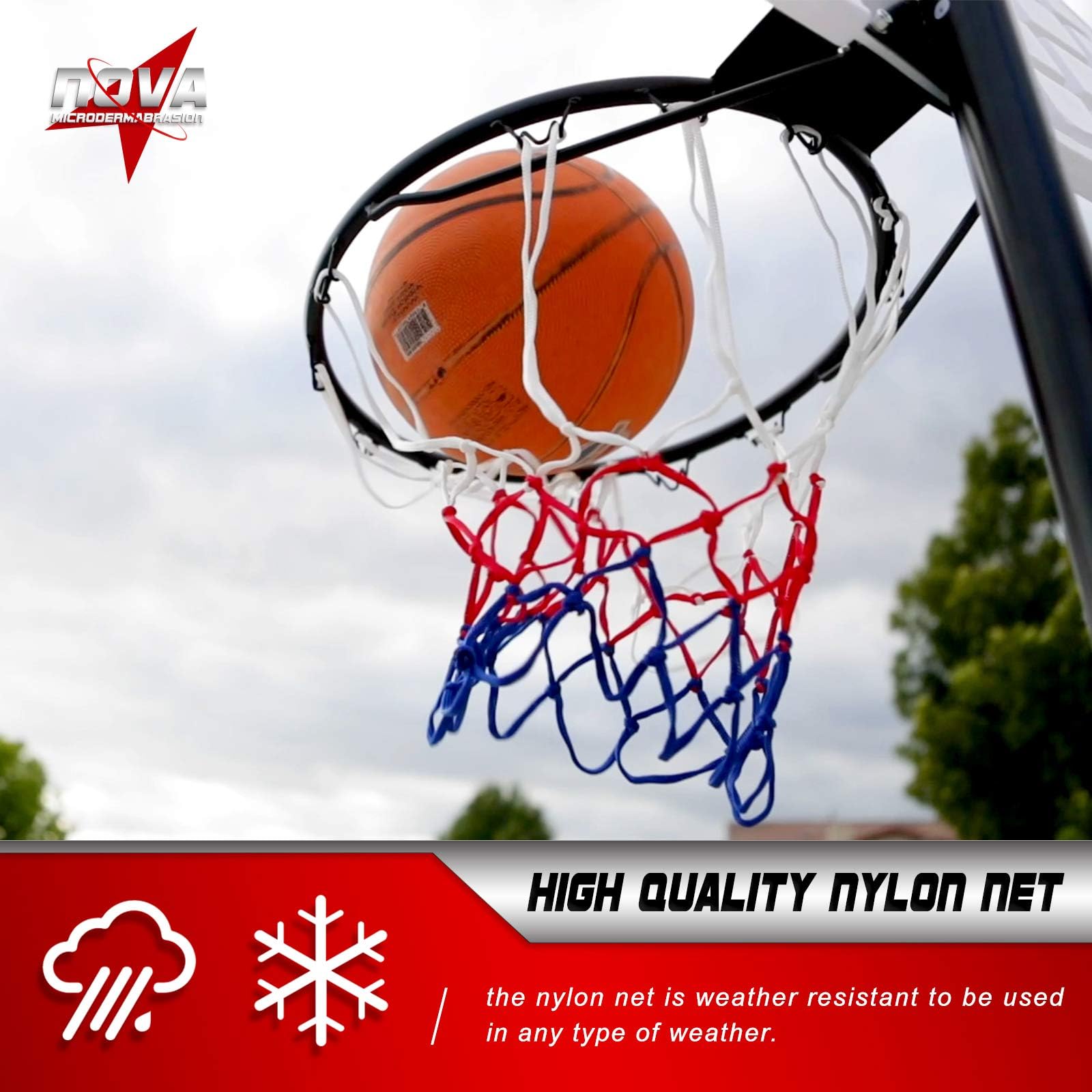 Adjustable 5.4-7ft Kids Basketball Hoop Stand with 28