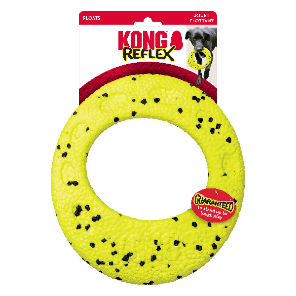 KONG Reflex Flyer Dog Toy - Durable Fetch & Chew Toy for Small & Large Dogs - Interactive Outdoor Play & Training for Active Pets