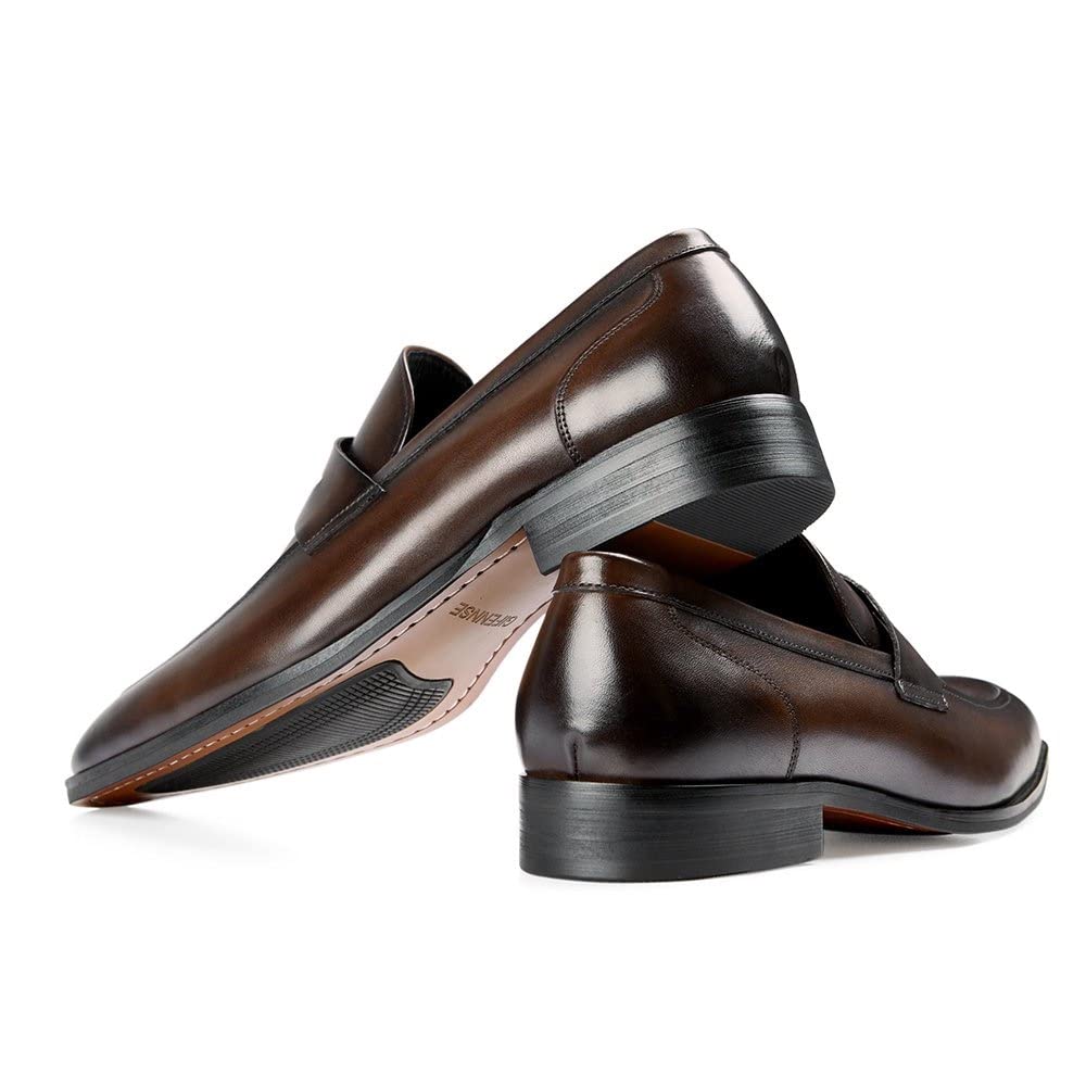 GIFENNSE Men's Slip-On Loafers - Premium Leather Dress Shoes for Business & Formal Occasions | Comfortable Office & Wedding Shoes for Men