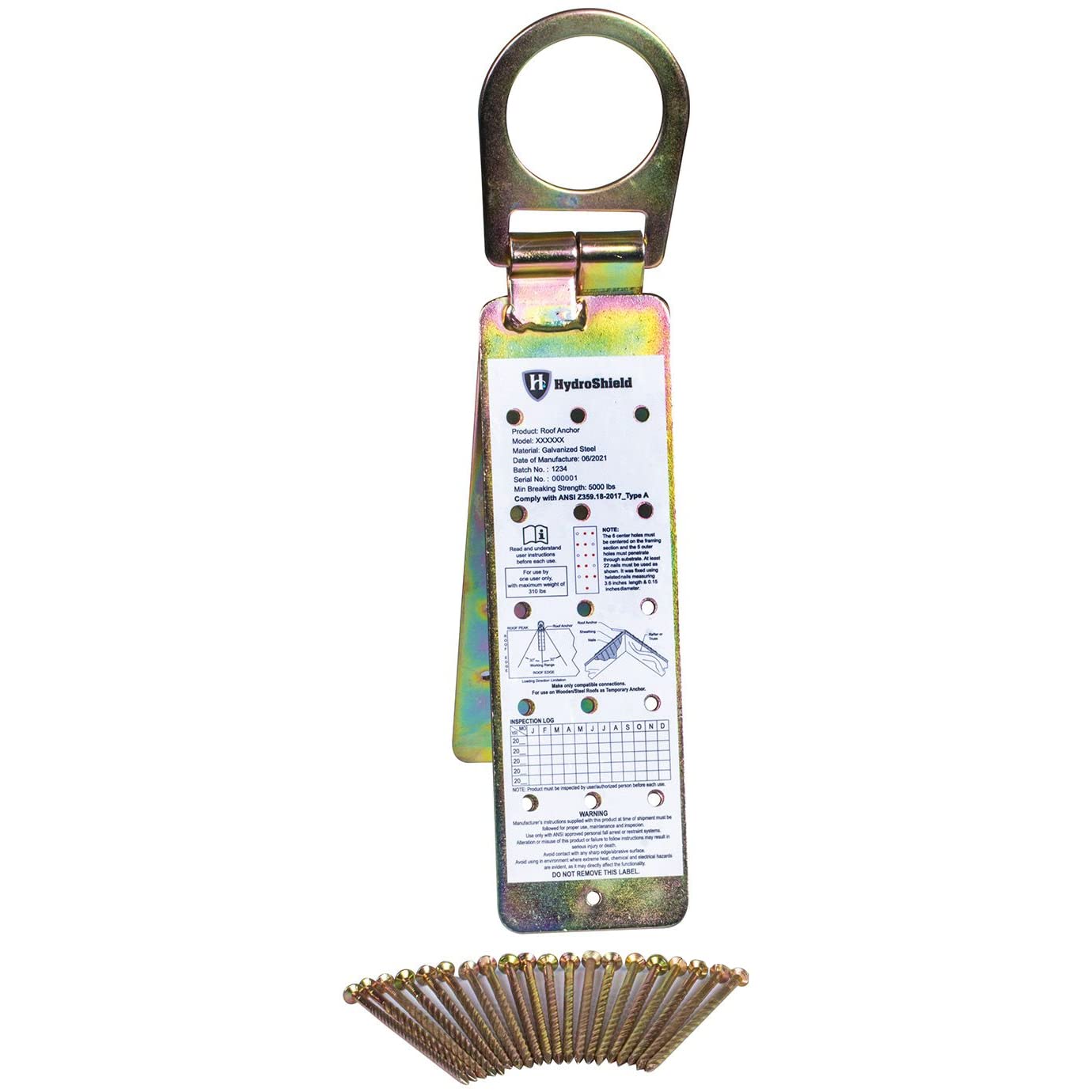 Reusable Fall Protection Roof Anchors - OSHA Compliant Safety Gear for Construction & Roofing Work | Durable Roofing Harness Anchors for Home Repairs & Industrial Use