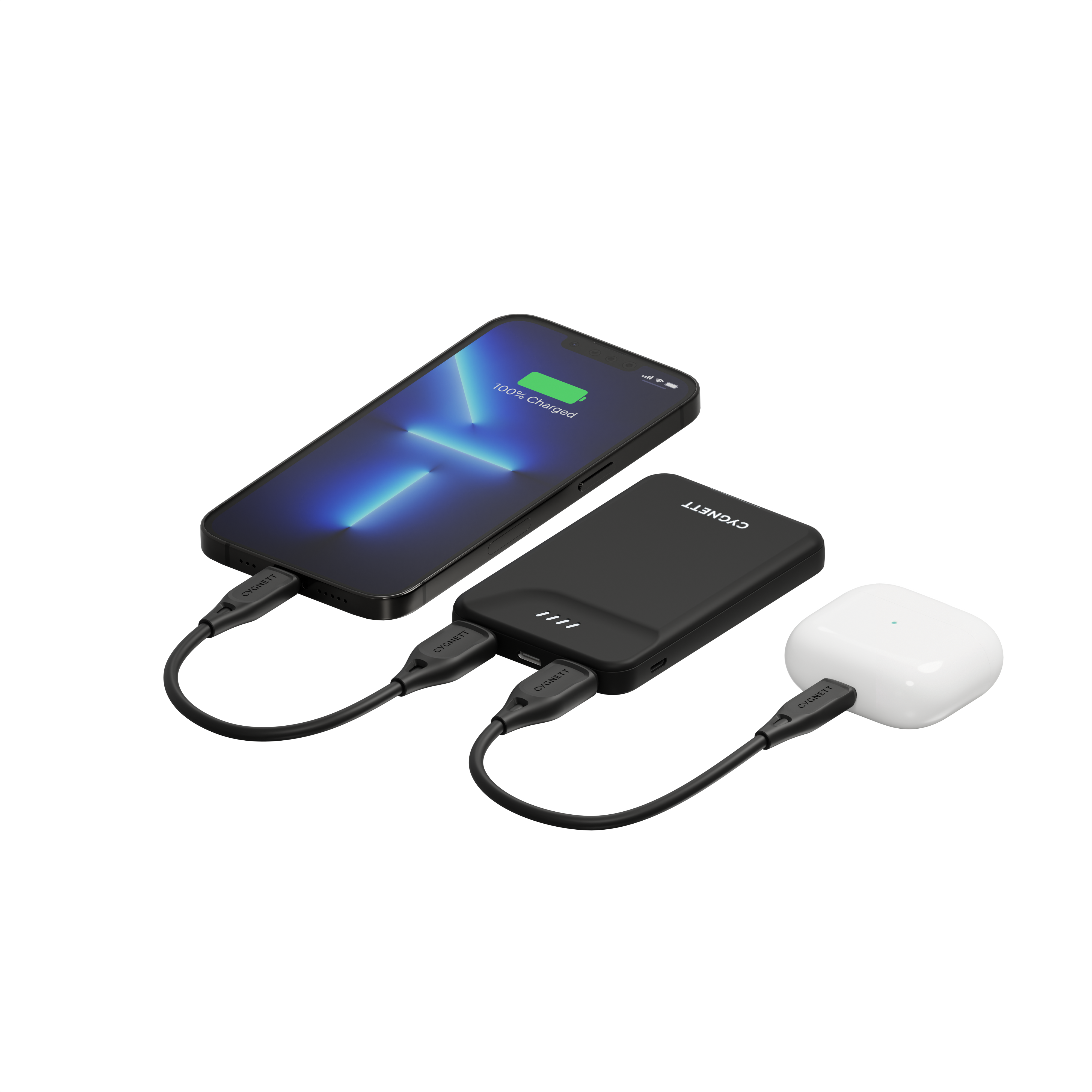 ChargeUp Move Gen2 5K Portable Power Bank - 5000mAh Ultra-Compact External Battery Pack for iPhone, Android & USB Devices | Perfect for Travel, Camping & Emergency Power Backup (Black)