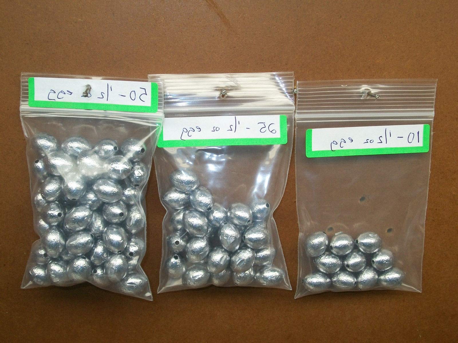 1/2 Oz Egg Sinkers - Pack of 12 Premium Fishing Weights for Bass, Trout & Walleye | Saltwater & Freshwater Sinker Gear | Ideal for Bottom Fishing, Drift Fishing & Shore Casting
