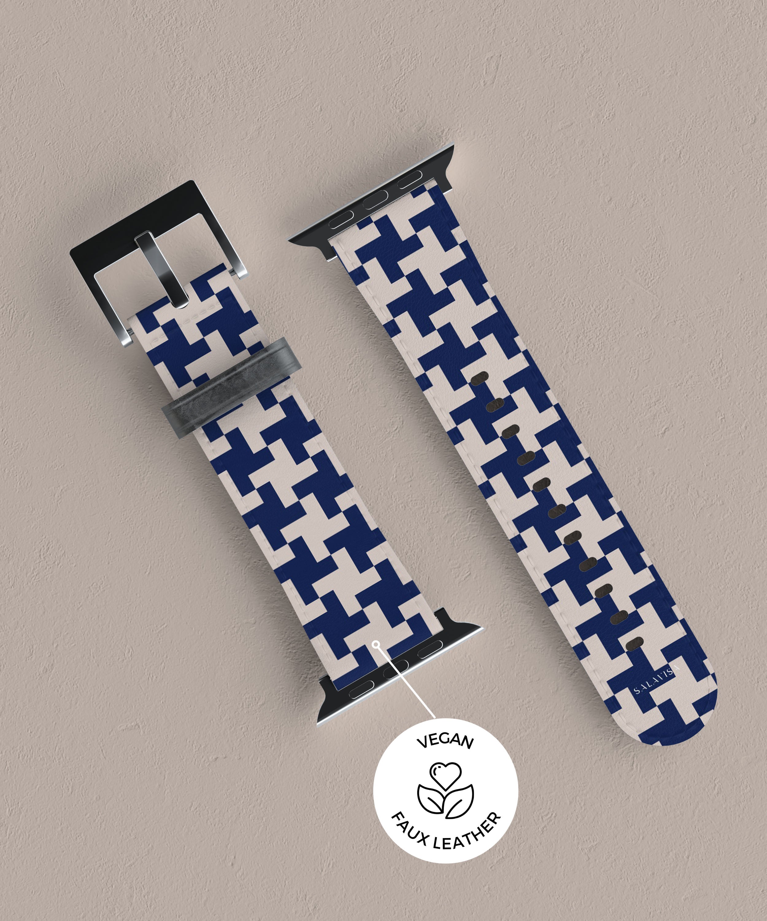 Premium Blue Glen Plaid Apple Watch Band - Stylish & Durable Replacement Strap for Apple Watch Series 1-9 - Perfect for Work, Gym & Everyday Wear