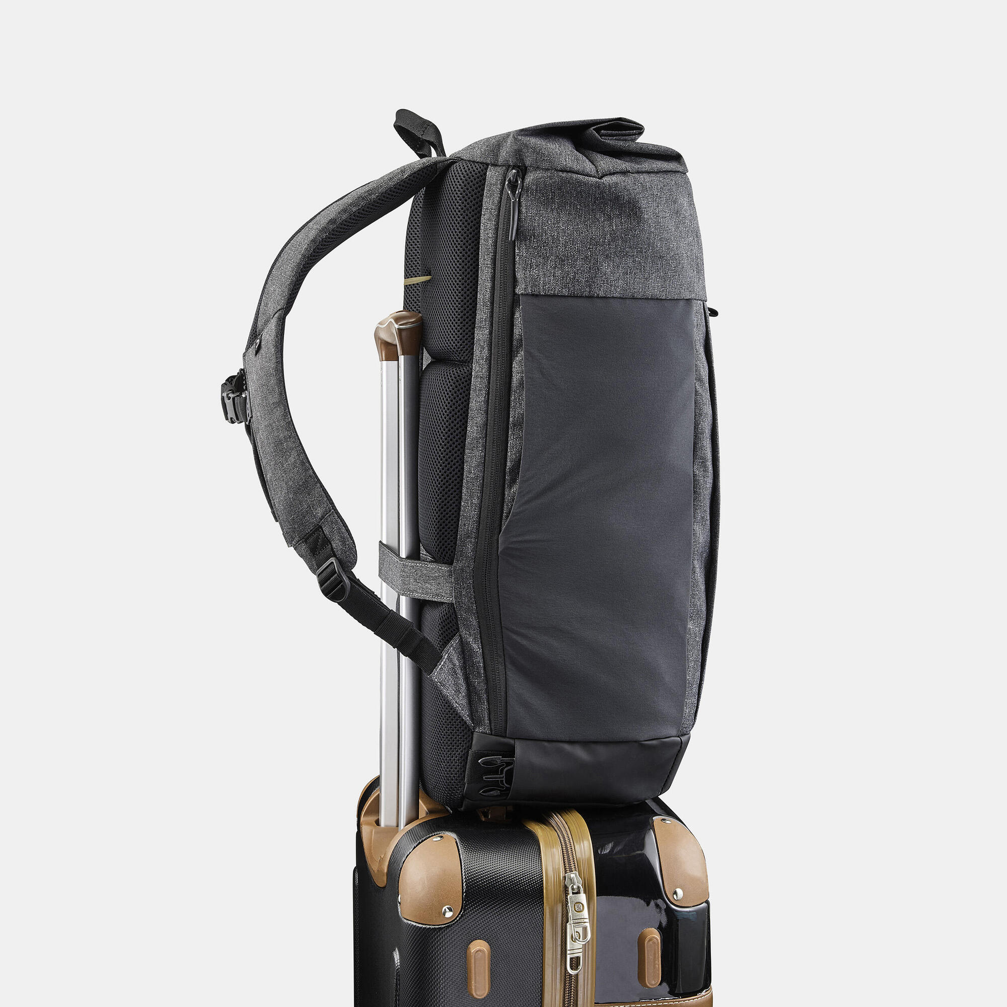Quechua NH Escape 500 32L Rolltop Waterproof Hiking Backpack - Lightweight & Durable for Outdoor Adventures, Travel & Daily Commute