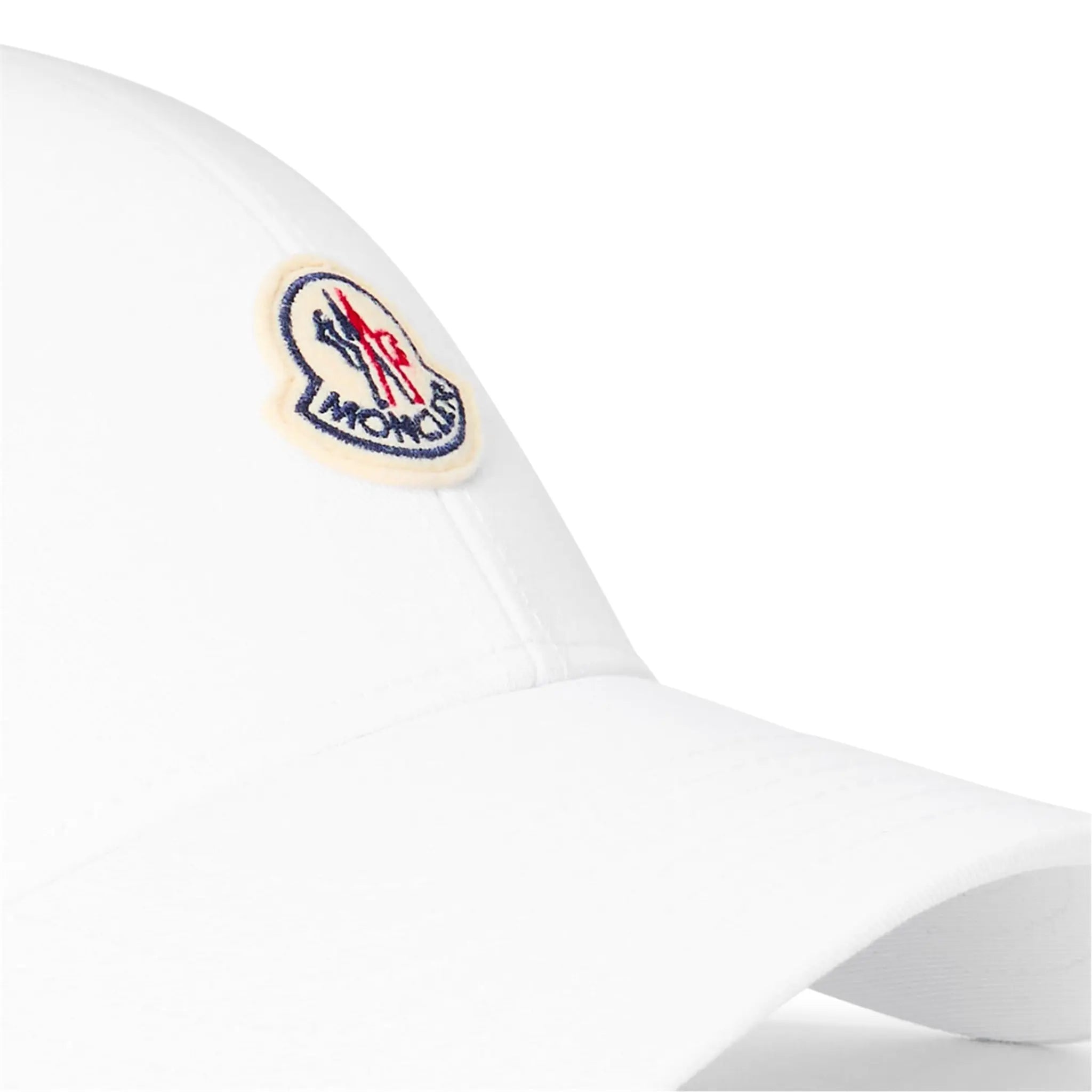 Moncler Gabardine Baseball Cap for Men & Women - White Adjustable Snapback Hat for Outdoor Sports & Fashion