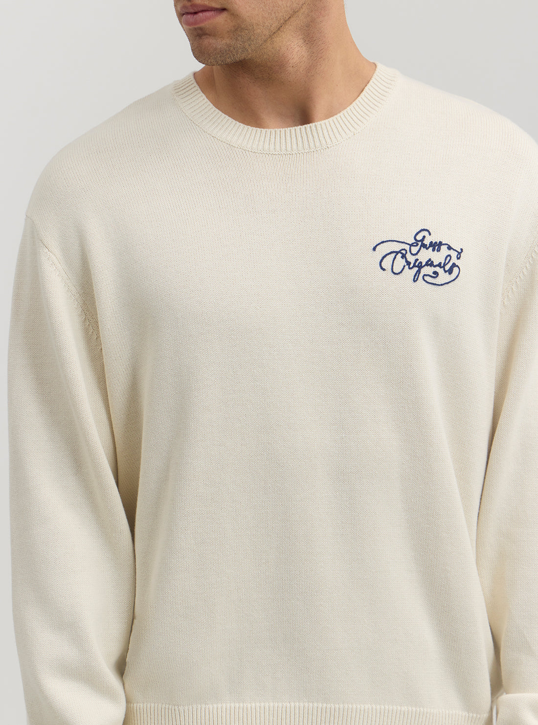 Guess Originals Embellished Sweater for Women - Stylish Knit Pullover with Rhinestone Details | Perfect for Casual Outfits, Date Nights & Holiday Parties