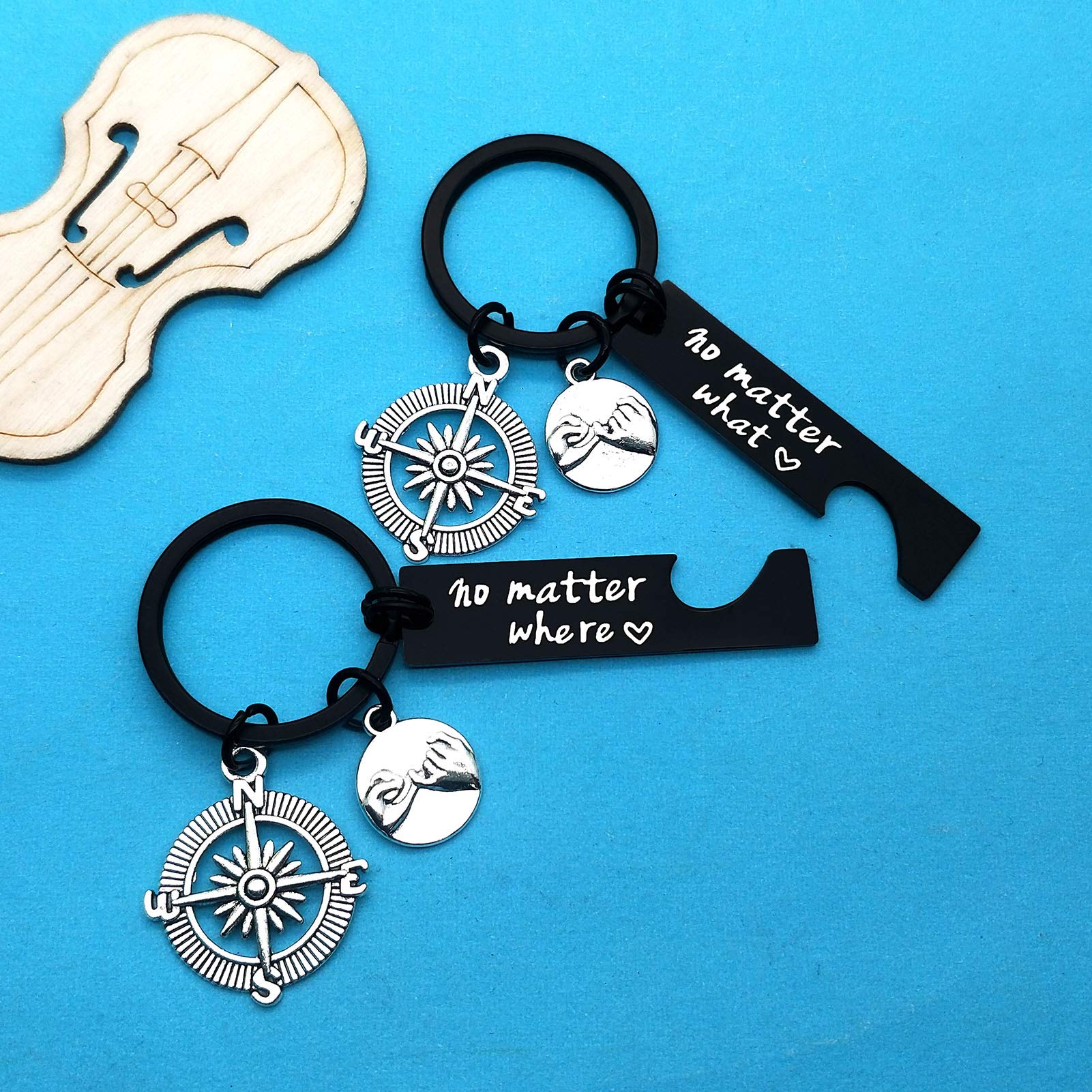 Xiahuyu Best Friend Keychain - No Matter What No Matter Where Keychain - Thoughtful Christmas & Birthday Gifts for Women - Perfect Friendship Gift for BFFs, Sisters & Couples - Ideal for Anniversaries, Graduations & Everyday Carry