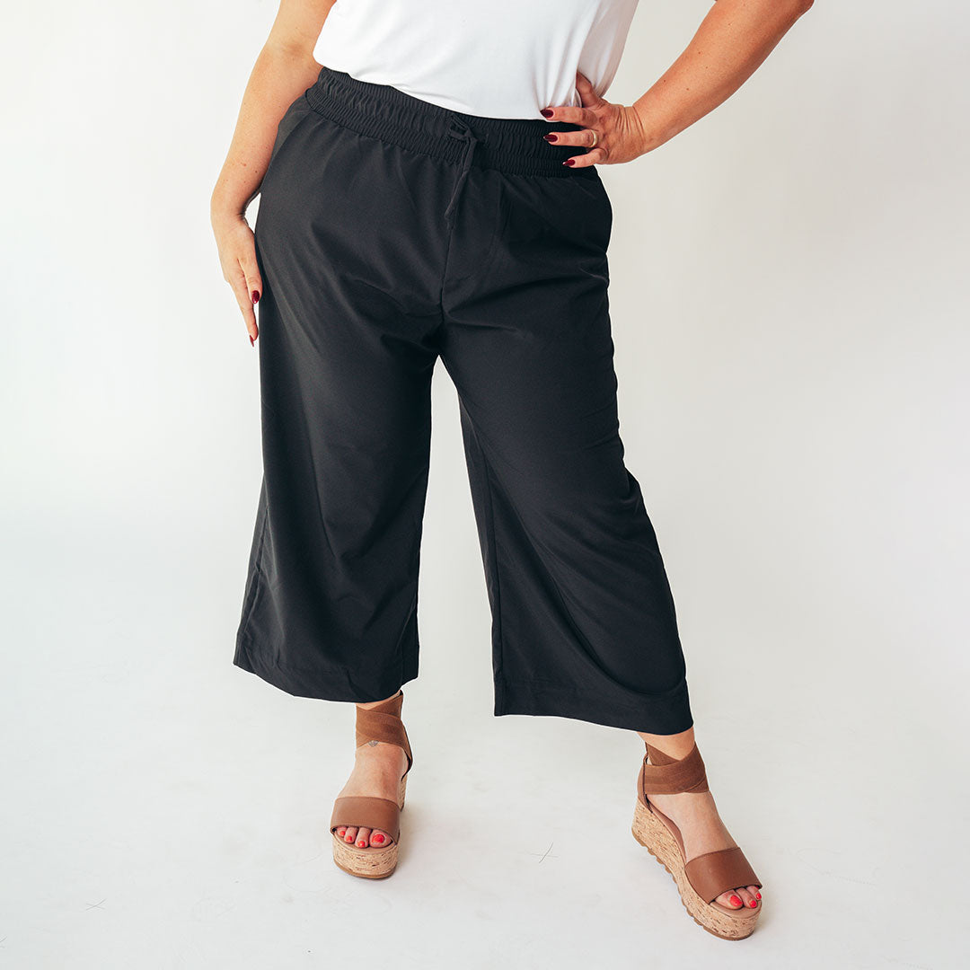 Audrey Wide Leg Pants for Women - High Waisted Black Dress Pants for Office, Business & Casual Wear