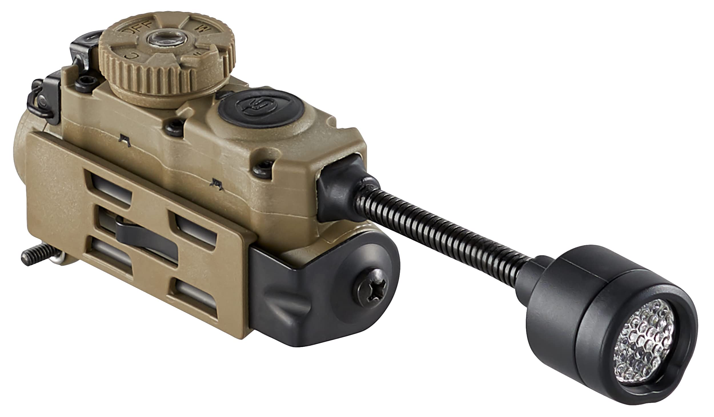 Streamlight 14307 Sidewinder Stalk 76-Lumen Tactical Helmet Flashlight - Flexible Mount, Includes Batteries & Accessories (Helmet Clip, Arc Rail Mount) - Perfect for Military, Hunting, Camping & Night Operations