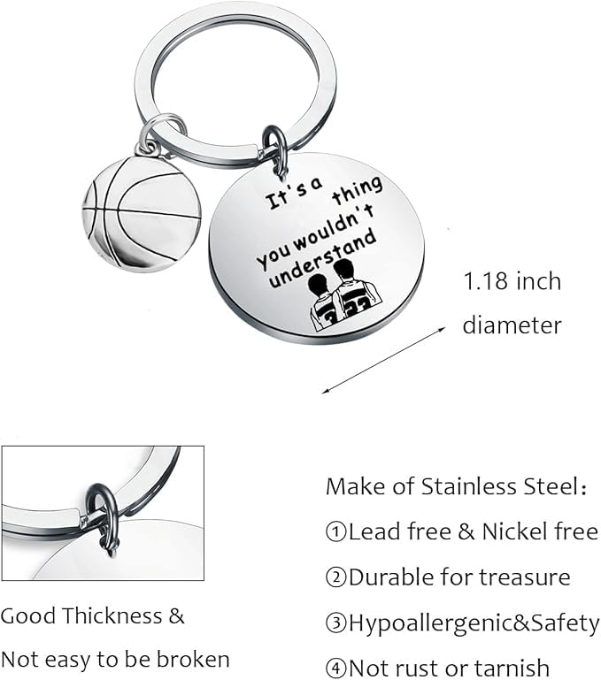 WSNANG Basketball TV Show Inspired Keychain - Nathan Lucas Scott Brothers Gift for Fans | Perfect for Keychains, Backpacks, and Gifts for TV Show Lovers