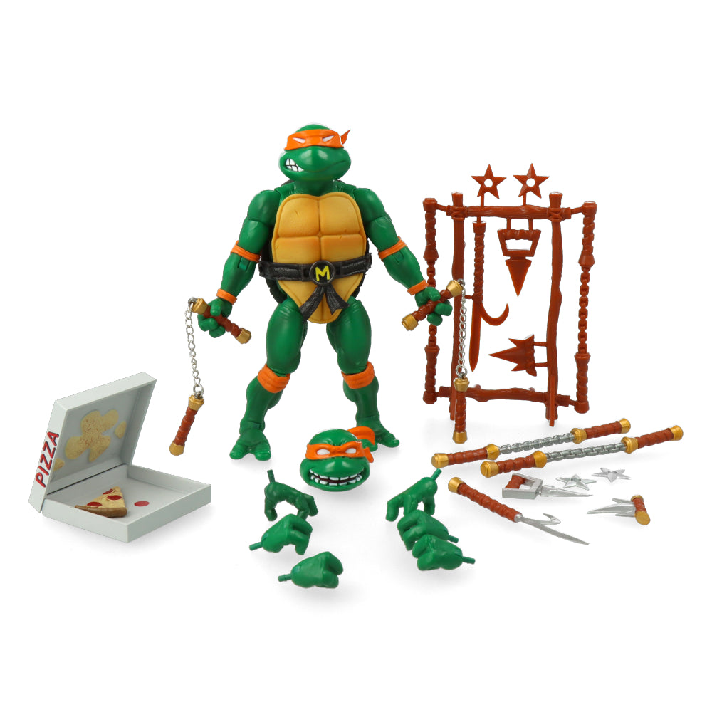 Michelangelo Teenage Mutant Ninja Turtles (TMNT) Ultimates Action Figure - Collectible Toy for Fans & Display