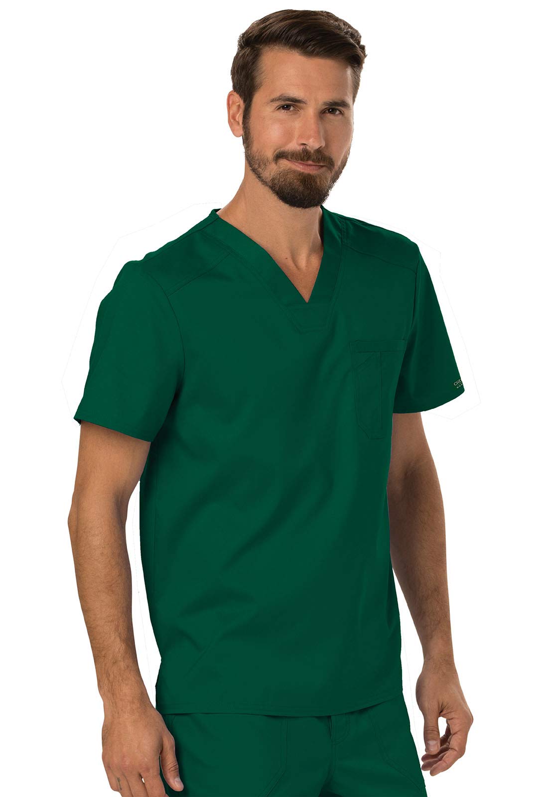 Cherokee Men's Scrubs Top - Comfortable Workwear with Tuckable V-Neck Design WW690 | Perfect for Nurses, Doctors & Medical Professionals