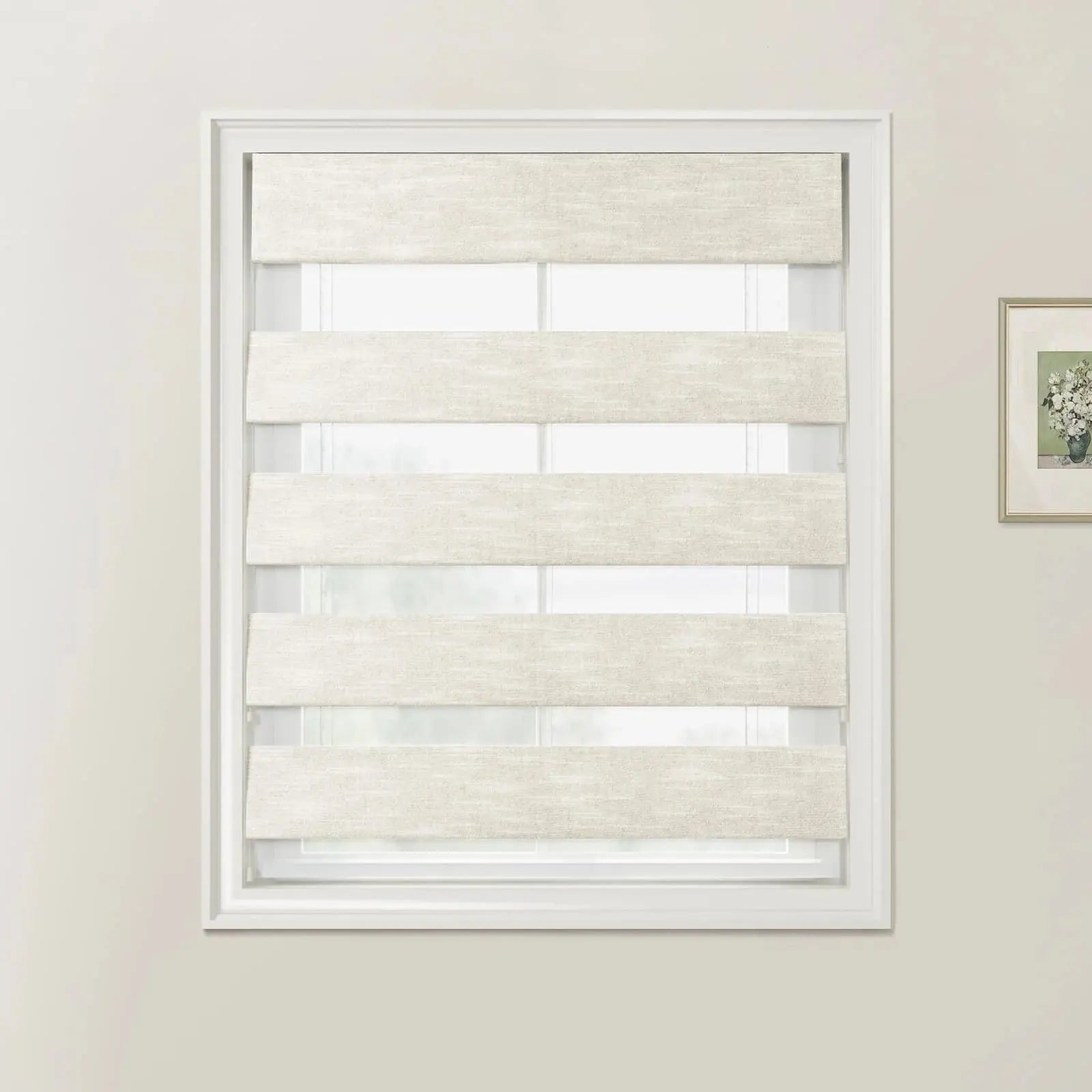Custom Zebra Roman Blind Cord Lift - Blackout Window Shades for Home & Office - Easy Installation & Light Control