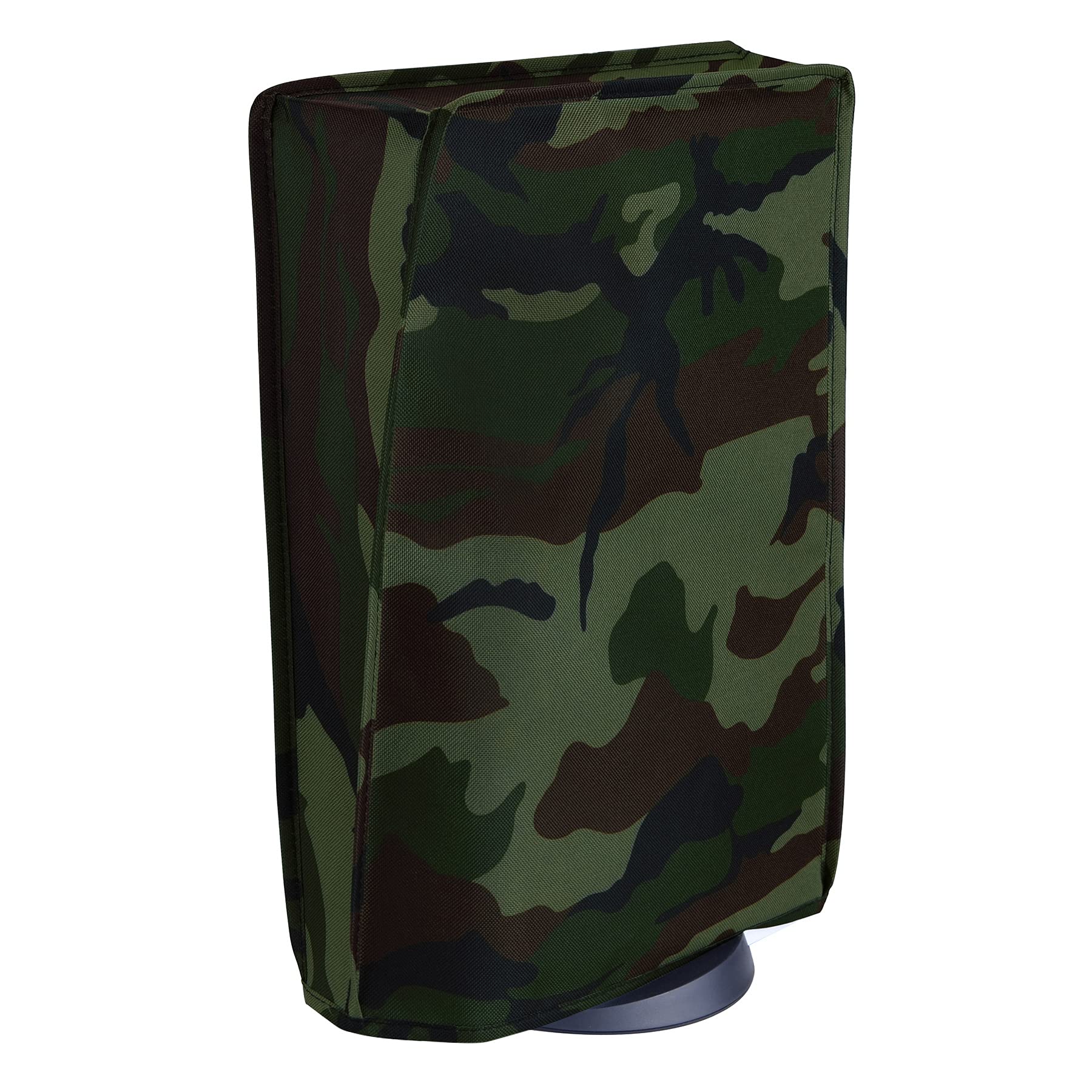 PlayVital Nylon Dust Cover for PS5 Console - Soft Anti-Scratch Waterproof Protective Sleeve for PS5 Digital & Disc Edition (Forest Camouflage) | Perfect for Gaming Setup Protection & Travel Storage