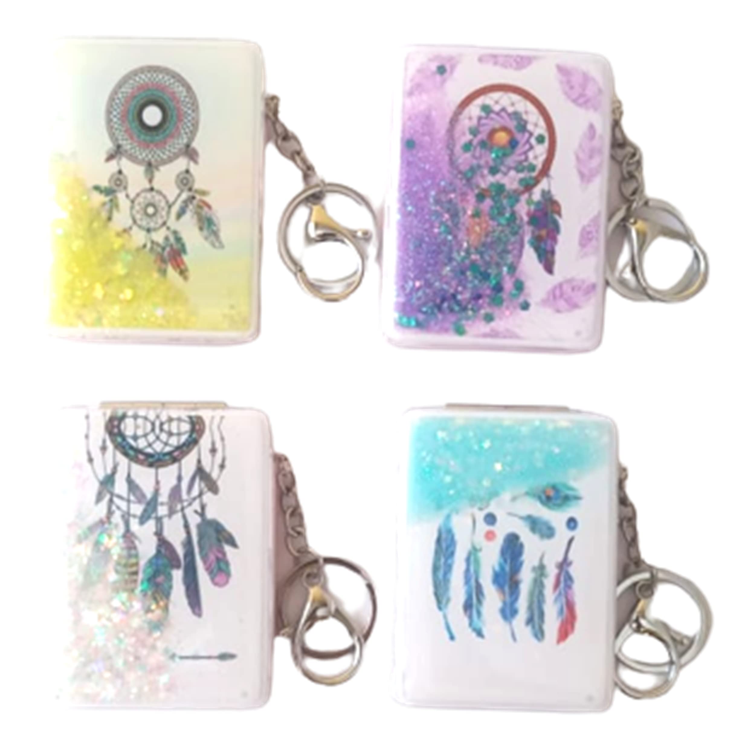 VR Creatives Dream Catcher Print Compact Makeup Mirror - Portable Cute Hand Mirror with Keychain | Perfect for Travel, Purse & Cosmetics Touch-ups