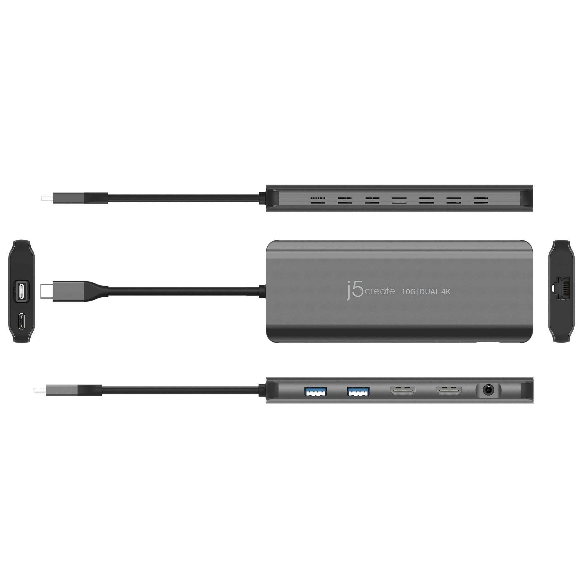 USB C Hub with Dual 4K HDMI, 10Gbps Data Transfer, Mini Docking Station - Perfect for MacBook Pro, Surface Pro & Multi-Monitor Work Setup