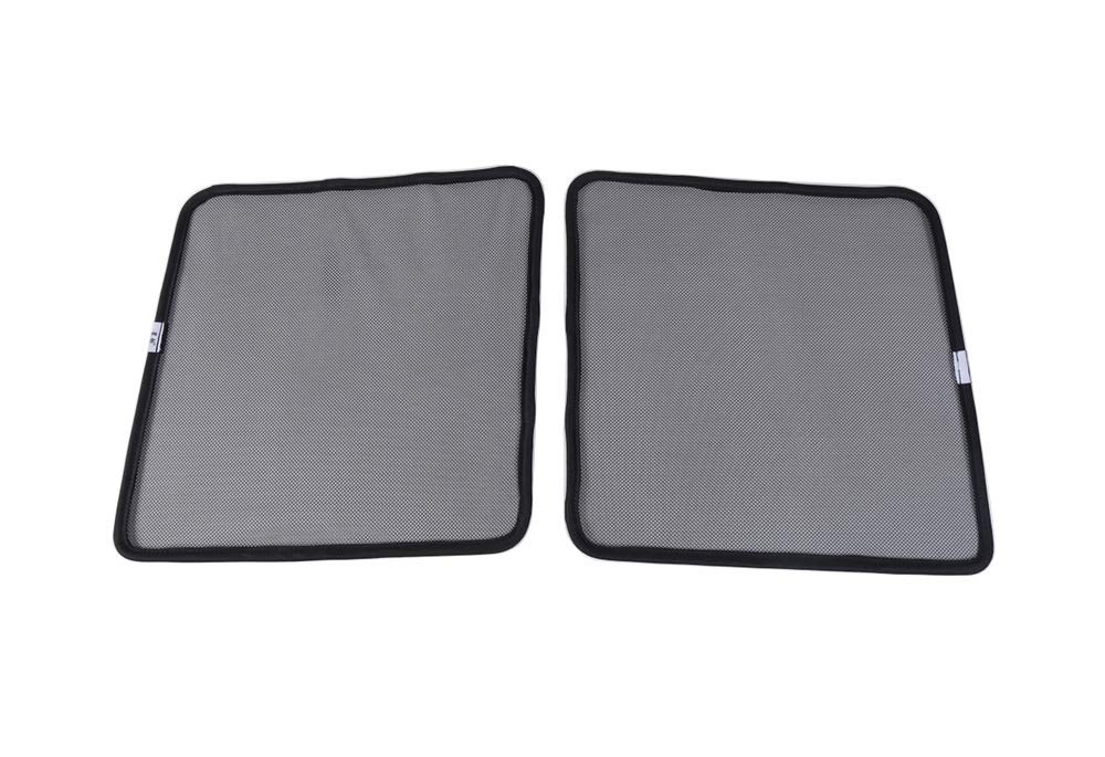 Jeep Wrangler JK Sunshade (2007-2017) - Black Mesh UV Protection Front Door Side Window Cover | Car Interior Accessories for Sun Protection & Privacy While Driving or Parking